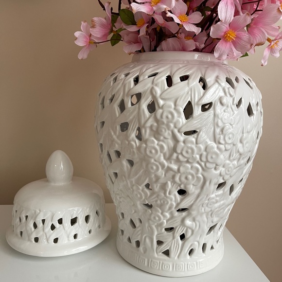 White ginger jar